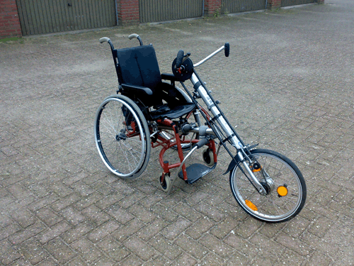 rolstoel met handbike